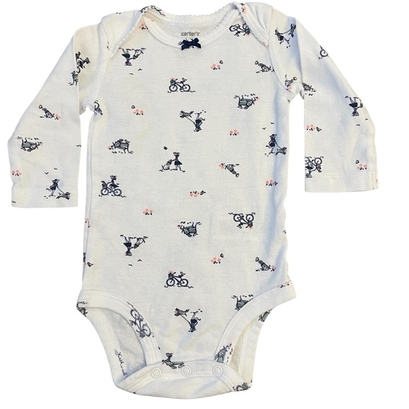 Bundle of 6 Long Sleeve Carter’s Onesies (size 6 months) - Picture 2 of 7